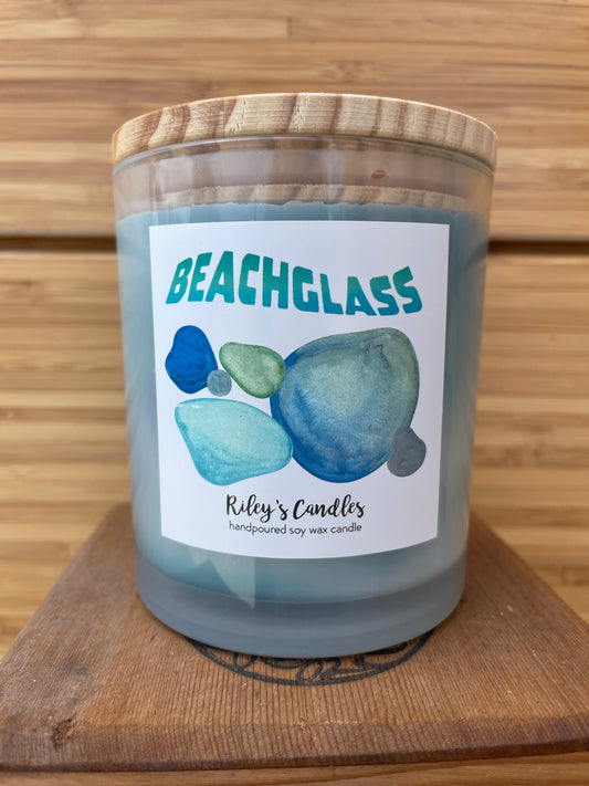 Beachglass Candle