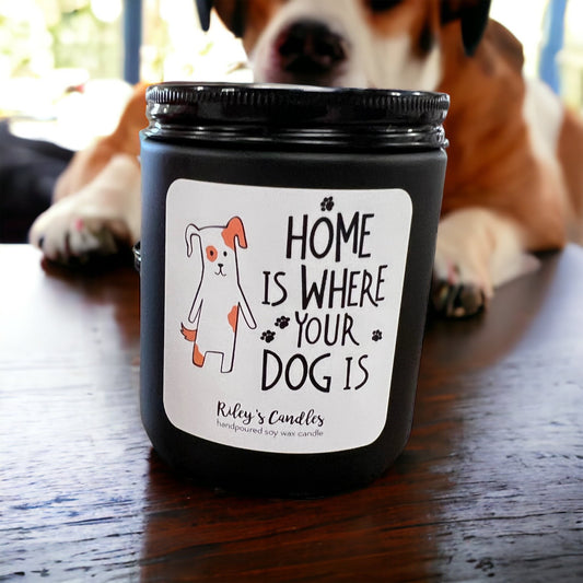 Home Is Where Your Dog Is Candle