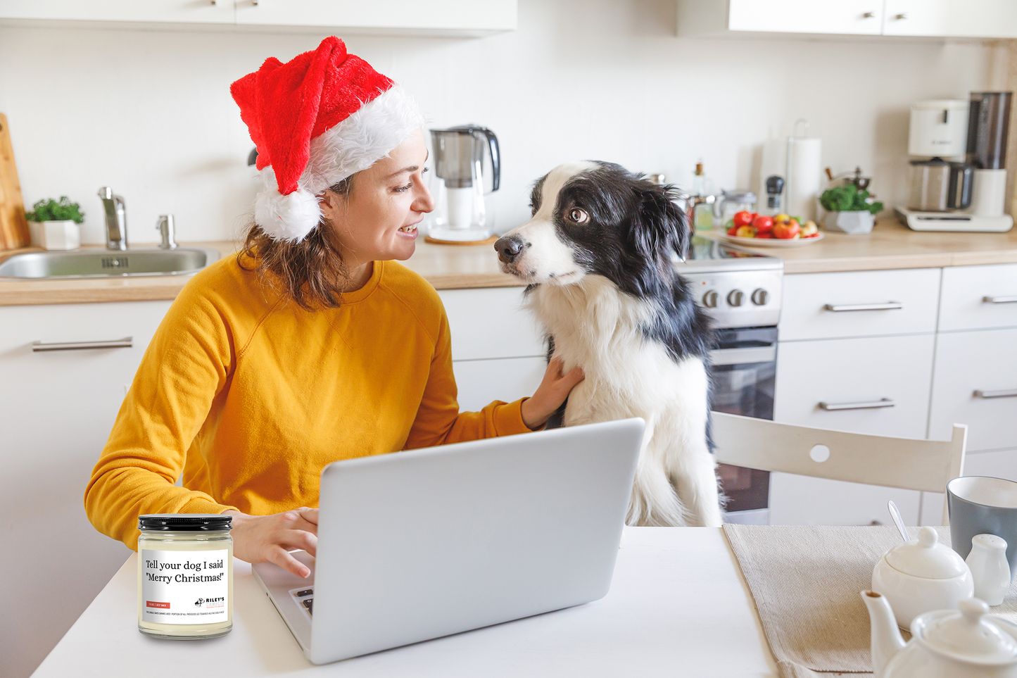 "Tell Your Dog I Said Merry Christmas!" Festive Phrases 7.5oz Soy Wax Candle